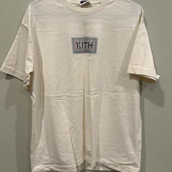 Kith Men's White and Cream T-shirt - Picture 1 of 2